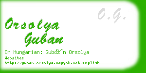 orsolya guban business card